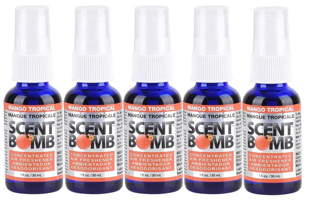 Scent Bomb Super Strong 100% Concentrated Air Freshener - 5 PACK (Mango Tropical)